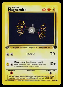 Pokemon Team Rocket 60/82 Magnemite Pokemon Card 1st Edition - Image 1