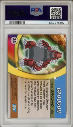 Pokemon Card Groudon No. 33 Topps Advanced Foil 2003 PSA 9 MINT - Image 2