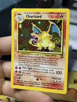 #3 Charizard 4/130 Base Set 2 2000 Holo Rare SWIRL Pokemon Card TCG - Image 4