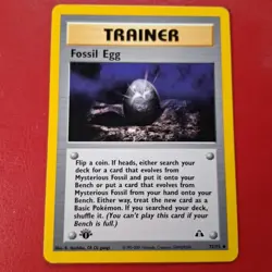 Fossil Egg 72/75 Neo Discovery Regular First Edition Pokemon Card LP - Image 1