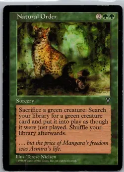 Natural Order Magic the Gathering Visions Regular Rare Card Mtg HP - Image 1