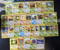 COMPLETE Pokemon JUNGLE Set 32-Card UNCOMMON/COMMON Non-Holo - Image 1
