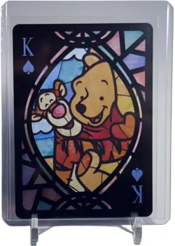 Winnie The Pooh 2021 Tenyo Disney Stained Glass Playing Card W/Top Loader - Image 1