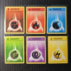 Lot of 6 Shadowless Base Set Pokemon Energy Cards, #97 through #102 (2/9) - Image 1