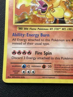 Charizard 11/108 Holo Rare XY Evolutions Pokemon TCG LP (Printer Line Error) - Image 5