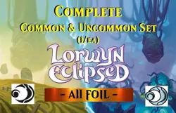 LORWYN ECLIPED ** ALL FOIL ** Complete Common & Uncommon Set (x1/ea) MTG - Image 1