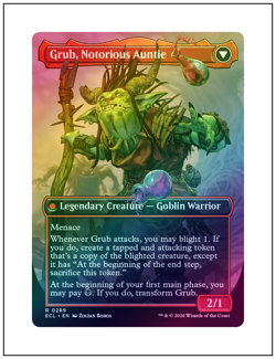 1x Grub, Storied Matriarch, Borderless Art Foil, Lorwyn Eclipsed, Magic MTG NM - Image 2