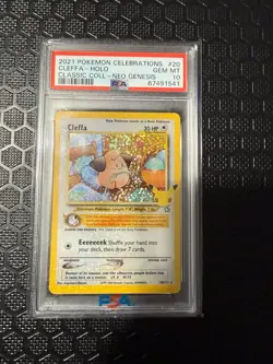 PSA 10 GEM MINT Cleffa 20/111 Celebrations Classic Collection Holo Pokemon 2021 - Image 1