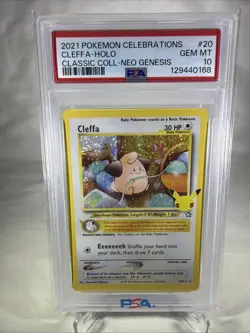 PSA 10 GEM MINT Cleffa 20/111 Celebrations Classic Collection Holo Pokemon 2021 - Image 1