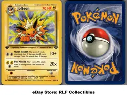 1999 Pokemon, Jungle, #20/64 Jolteon, 1st Edition, Rare - Image 1