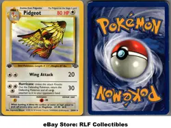 1999 Pokemon, Jungle, #24/64 Pidgeot, 1st Edition, Rare - Image 1