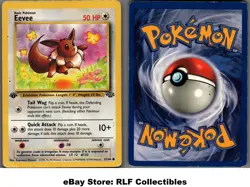1999 Pokemon, Jungle, #51/64 Eevee, 1st Edition, Common (b) - Image 1