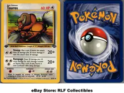 1999 Pokemon, Jungle, #47/64 Tauros, 1st Edition, Uncommon - Image 1
