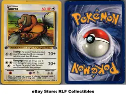 1999 Pokemon, Jungle, #47/64 Tauros, 1st Edition, Uncommon (b) - Image 1
