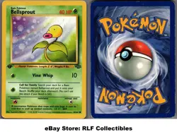 1999 Pokemon, Jungle, #49/64 Bellsprout, 1st Edition, Common (b) - Image 1