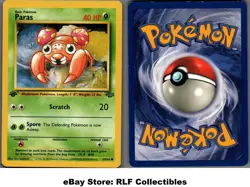 1999 Pokemon, Jungle, #59/64 Paras, 1st Edition, Common - Image 1