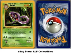 1999 Pokemon, Fossil, #31/62 Arbok, 1st Edition, Uncommon - Image 1