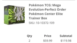 Pokemon TCG Mega Evolution Perfect Order Pokemon Center ETB Pre-order - Image 2