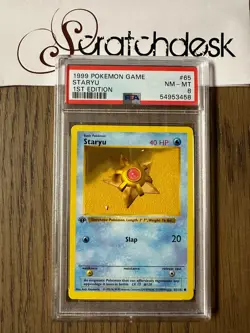 PSA 8 - Pokemon STARYU - Base Set SHADOWLESS 1st EDITION - 65/102 MINT - Image 1