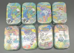 Pokemon TCG Galar Pals Mini Tins Lot of 8 Tins H24 Pack Version with Box - Image 1