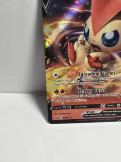 *ULTRA RARE V HOLO* Victini V 025/202 Swsh01 Sword & Shield Pokemon TCG 190HP - Image 4