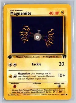 Pokemon TCG - Magnemite 1st Edition - Team Rocket Series 60/82 - MP - Image 1