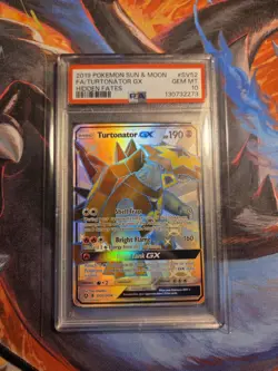 PSA 10 Pokemon TCG Turtonator GX Hidden Fates SV52/SV94 Holo Full Art Ultra WOW - Image 1