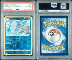Pokemon TCG Wartortle 16/78 - Pokemon GO - Uncommon Reverse Holo PSA 10 - Image 1