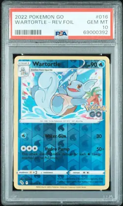 Pokemon TCG Wartortle 16/78 - Pokemon GO - Uncommon Reverse Holo PSA 10 - Image 2
