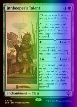 MTG Magic the Gathering Innkeeper's Talent (180/427) Bloomburrow LP FOIL - Image 1