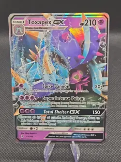 Pokemon TCG Toxapex GX #57 Gaurdians Rising NM Pokemon Card - Image 2