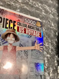 One Piece Monkey D Luffy US Voyage Card, College Basketball St. John's SEALED - Image 2