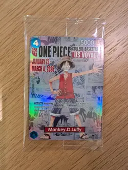 One Piece Monkey D Luffy US Voyage Card, College Basketball St. John's SEALED - Image 1