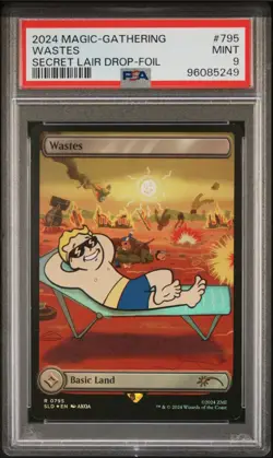 MTG PSA 9 Fallout Wastes Foil Promo#795 Secret Lair Vault Boy S.P.E.C.I.A.L. PIP - Image 2