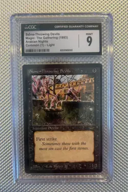 MTG 1993 Arabian Nights CGC 9 Stone Throwing Devills (Light) - Image 1