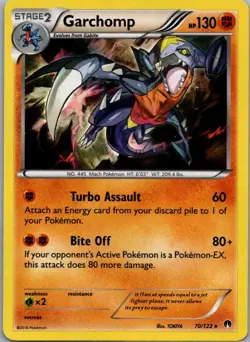 Garchomp 70/122 Holo Rare BREAKpoint Pokemon Near Mint - Image 1