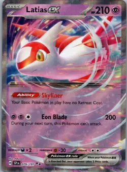 Latias ex 076/191 Double Rare Surging Sparks Pokemon Lightly Played - Image 1