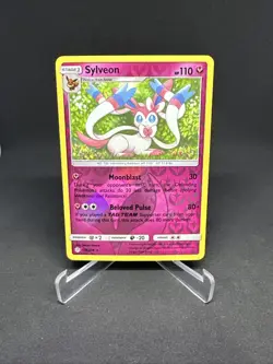 Pokemon TCG Sylveon Sun & Moon Cosmic Eclipse 155/236 Reverse Holo Rare Card - Image 1