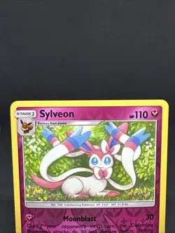 Pokemon TCG Sylveon Sun & Moon Cosmic Eclipse 155/236 Reverse Holo Rare Card - Image 3