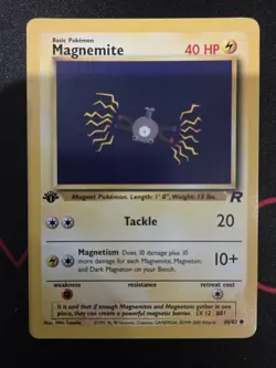Pokemon TCG: Magnemite 60/82 Common 1st Edition Team Rocket - Image 1
