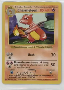 Charmeleon Shadowless Pokemon Base Set #24 1999 - Image 1