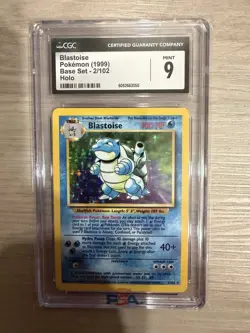 1999 Pokemon Blastoise CGC 9 Mint Holo #2 Base Set - Image 1