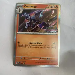 Ceruledge 014 Promo Phantasmal Flames Stamped Pokemon Prerelease - Image 2