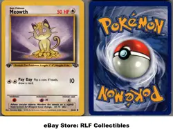 1999 Pokemon, Jungle, #56/64 Meowth, 1st Edition, Common - Image 1