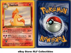 1999 Pokemon, Jungle, #44/64 Rapidash, 1st Edition, Uncommon - Image 1