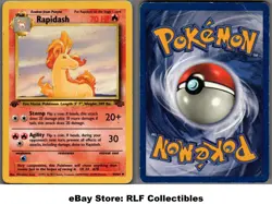 1999 Pokemon, Jungle, #44/64 Rapidash, 1st Edition, Uncommon (c) - Image 1