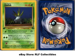 1999 Pokemon, Jungle, #58/64 Oddish, 1st Edition, Common - Image 1