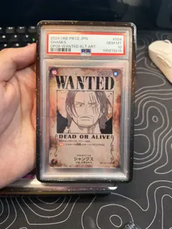 2024 ONE PIECE JPN EMPERORS IN THE NEW WORLD WANTED ALT ART SHANKS PSA 10 - Image 1