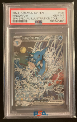 2024 POKEMON SVP EN-SV BLACK STAR PROMO #131 KINGDRA EX PSA 10 - Image 1