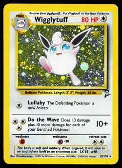 Wigglytuff 19/130 Holo Rare Base Set 2 Pokemon Card - Image 1